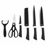 سرویس چاقو 6 پارچه با تیغه استیل و با دسته سرامیک مدل MB-9988